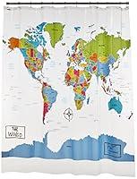 Algopix Similar Product 20 - SKL Home The World Shower Curtain, Multi