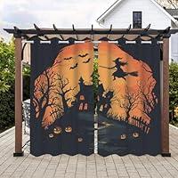 Algopix Similar Product 20 - Halloween theme Outdoor Curtains for