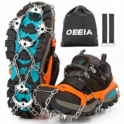 Best Deal for OEEIA Crampons, 24 Spikes Ice Cleats Traction Snow