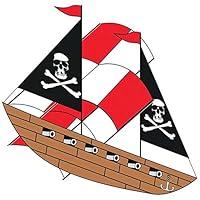 Algopix Similar Product 14 - Gayla 3D Nylon Pirate Ship Kite wTwine