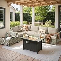 Algopix Similar Product 12 - XIZZI Patio Furniture Set with Fire Pit