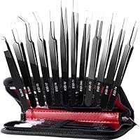 Algopix Similar Product 19 - Antonki 12 Pack Precision Tweezers Set