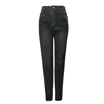 Best Deal for huashangmaoyou Black Formal Trousers Skinny Biker Jeans