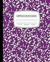 Algopix Similar Product 14 - Marble Composition Notebook Purple 