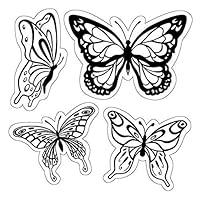 Algopix Similar Product 2 - Inkadinkado Butterflies Cling Stamp