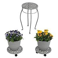 Algopix Similar Product 17 - Sunnydaze 5Piece Cast Iron Planter