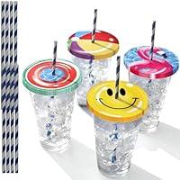 Algopix Similar Product 3 - Assorted Drink Toppers wPaper Straws 