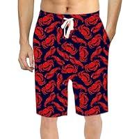 Algopix Similar Product 18 - Soophiea Mens Pajama Shorts Lobster
