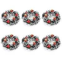 Algopix Similar Product 6 - WYSRJ 6 Pcs Christmas Candle Rings 47