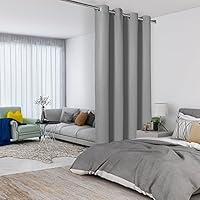 Algopix Similar Product 3 - LORDTEX Silver Room Divider Curtains 