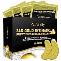 Algopix Similar Product 13 - Aurchdly Under Eye Patches24K Gold 15