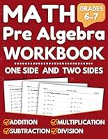 Algopix Similar Product 12 - Pre Algebra Workbook For Grades 6 To 7