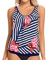 Algopix Similar Product 13 - Yonique Womens Blouson Tankini Top No