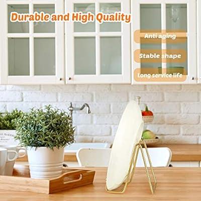 Plate Holder Easel Display Stand - 3 inch Metal Plate Stands for Display -  Tabletop Picture Stand - Gold Iron Easels for Display Pictures | Photo