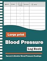 Algopix Similar Product 10 - Blood Pressure Log Book Large Print