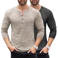 Algopix Similar Product 16 - COOFANDY Mens 2 Pack Henley Shirts