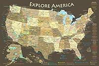 Algopix Similar Product 17 - National Parks Map Poster and USA