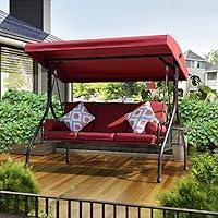 Algopix Similar Product 3 - NOBLEMOOD Patio Porch Swing 3Seat