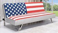 Algopix Similar Product 18 - Gold Sparrow American Flag Futon Sofa