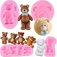 Algopix Similar Product 2 - Mujiang Bear Silicone Fondant Molds For