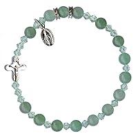 Algopix Similar Product 16 - Green Jade 6mm Rosary Bracelet