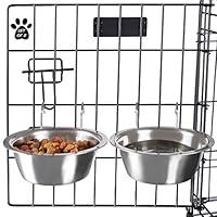 Algopix Similar Product 11 - Set of 2 StainlessSteel Dog Bowls 