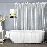 Algopix Similar Product 4 - UFRIDAY Extra Wide Clear Shower Curtain