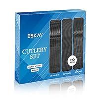 Algopix Similar Product 5 - Heavy Weight Plastic Silverware Set 