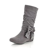 Algopix Similar Product 11 - Womens Boots Vintage Casual Flat Fringe