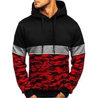 Algopix Similar Product 11 - Outeck Men Hoodies Camouflage Splicing