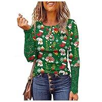 Algopix Similar Product 11 - Christmas Slim Tops for Women Fashion