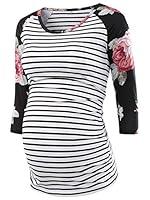 Algopix Similar Product 10 - Jezero Maternity Baseball Crew Neck