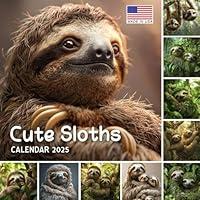 Algopix Similar Product 12 - Cute Sloths Calendar 2025 365 Days of