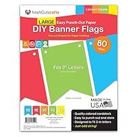 Algopix Similar Product 5 - 80 pcs Paper DIY Banner Flags Bright