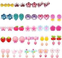 Algopix Similar Product 1 - HaiMay 24 Pairs Girl Clip on Earrings