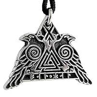 Algopix Similar Product 9 - Pewter Odins Ravens with Valknut