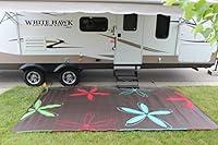 Algopix Similar Product 14 - Rv Mat Patio Rug Colorful Floral Design