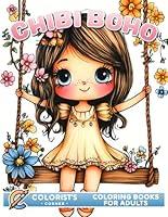 Algopix Similar Product 20 - Chibi Boho Coloring Book for Adults