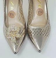 Algopix Similar Product 12 - Gold Color Flower Rhinestone Shoe