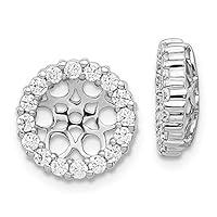 Algopix Similar Product 17 - 14K White Gold Diamond Earring Jackets