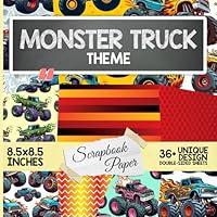 Algopix Similar Product 17 - Monster Truck Theme Scrapbook Paper 36