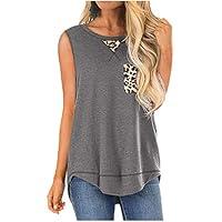 Algopix Similar Product 12 - Women Leopard Print Sleeveless Tank