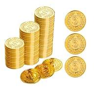 Algopix Similar Product 8 - Vonokee 120 Pieces Plastic Gold Coins