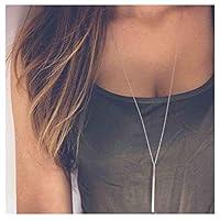Algopix Similar Product 9 - Yfe Bar Pendent Necklace Long Vertical