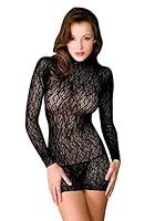 Algopix Similar Product 15 - Long Sleeve Turtle Neck Lace Dress