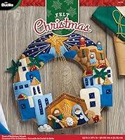 Algopix Similar Product 4 - Bucilla Felt Applique Wreath Town of