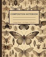 Algopix Similar Product 16 - Vintage Butterfly Composition Notebook