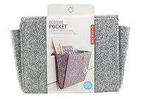 Algopix Similar Product 2 - Kikkerland Grey Felt Bedside Pocket
