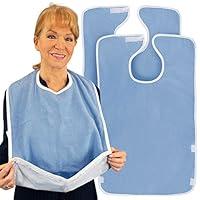Algopix Similar Product 12 - Vive Adult Bibs 2 Pack  Waterproof