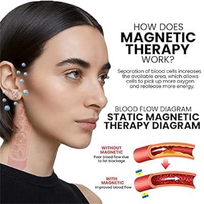  Dorina EarAcupressure Magnetherapy Detoxi Earrings，Dorina Ear  Acupressure Magnetherapy Detox Earrings，Dorina Earrings for Weight Loss  (Silver) : Health & Household